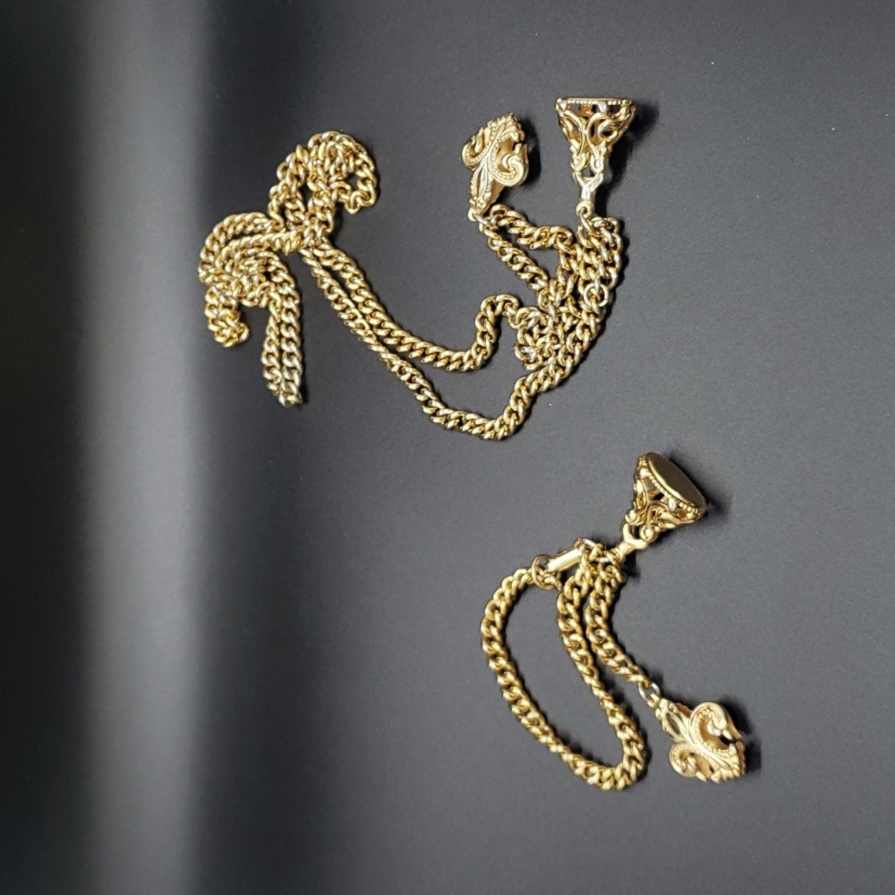 Vintage Fleur De lis Fob Necklace & Bracelet